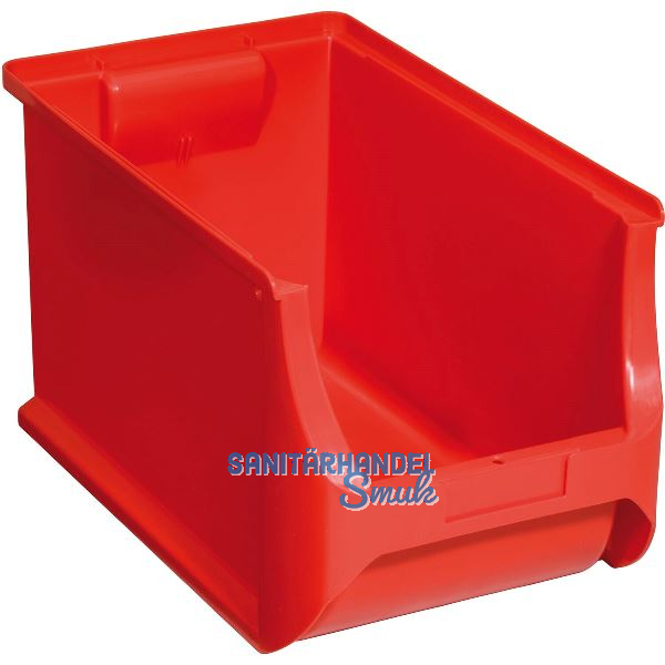 ALLIT Sichtlagerkasten Gr��e 4H rot 355 x 205 x 200 mm