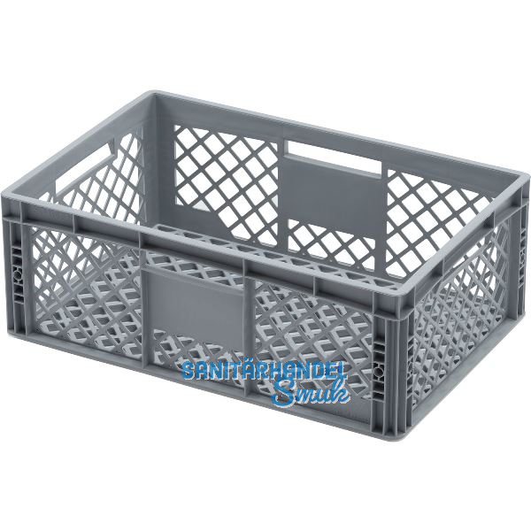 Eurokasten in grau vergittert 600 x 400 x 220 mm
