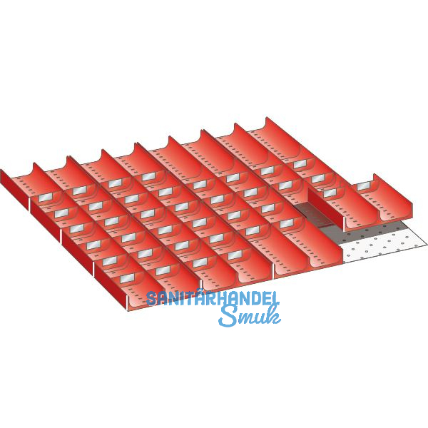 LISTA Einteilungsmaterial Muldensatz 36E x 36E f�r Fronth�he 50-200 mm