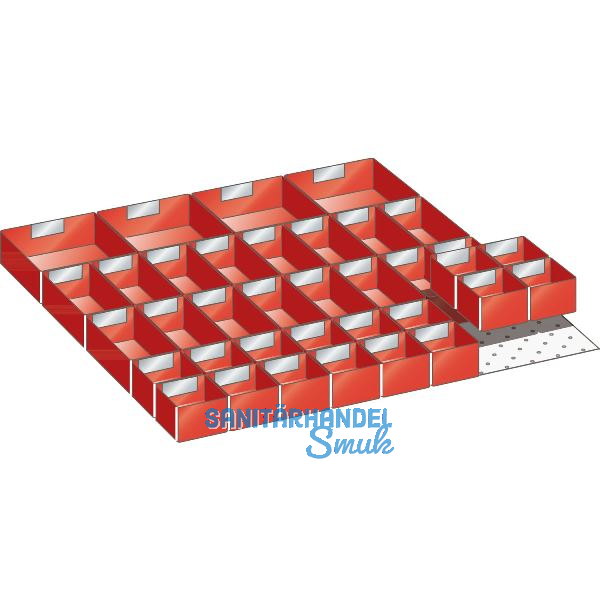 LISTA Einteilungsmaterial Einsatzk�sten 36E x 36E f�r Fronth�he 75 mm 36-tlg.