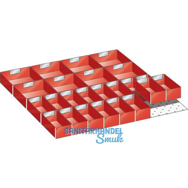 LISTA Einteilungsmaterial Einsatzk�sten 36E x 36E f�r Fronth�he 100-125mm 24-tlg