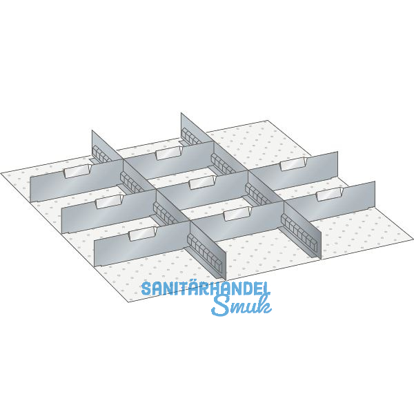 LISTA Einteilungsmaterial Trennw�nde 36E x 36E f�r Fronth�he 75 mm 10-tlg.