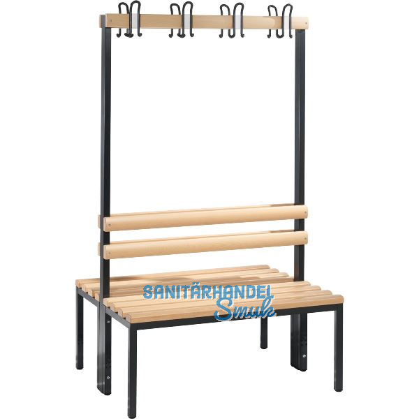 C+P Garderobenbank doppelseitig Basic 1650 x 1000 x 750 mm
