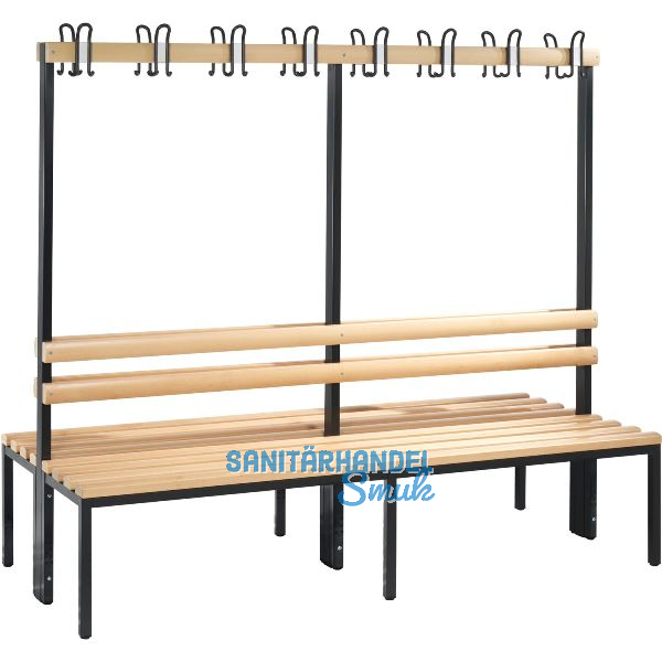 C+P Garderobenbank doppelseitig Basic 1650 x 1960 x 750 mm