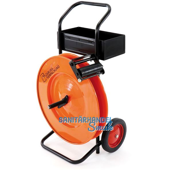 PP-PET Abrollwagen Zave f�r Kern � 406 mm mit Bandbremse