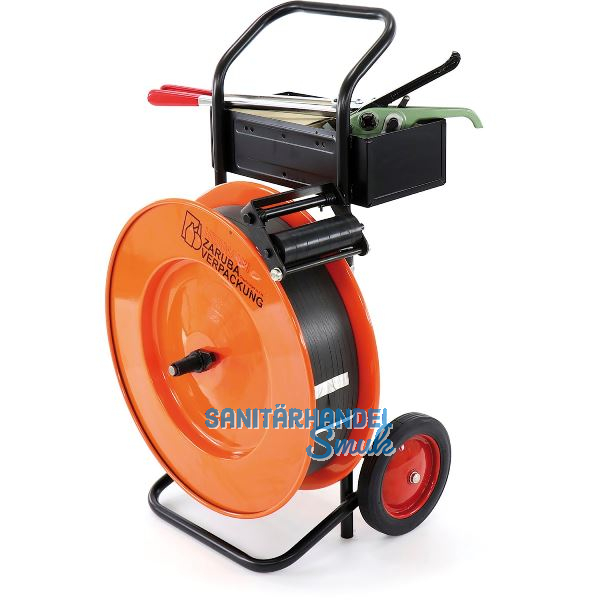 Packset kompl. Spanner, Abrollwagen, Verschlussh�lsen, Polypropylenband schwarz