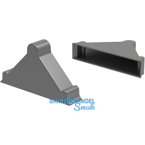 Kantenschutzecke geschlossen mit Druckpolster schwarz 12 x 48 x 48 mm