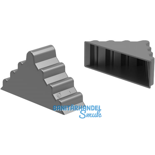 Kantenschutzecke geschlossen schwarz 19 x 50 x 50 mm