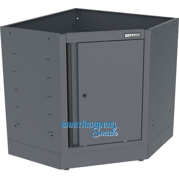 SEMLOC Unterbau-Eckschrank 910 x 860 x 860 mm schwarz 1 Boden 45kg