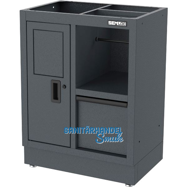 SEMLOC Unterbau-Kombischrank 910 x 680 x 458 mm schwarz