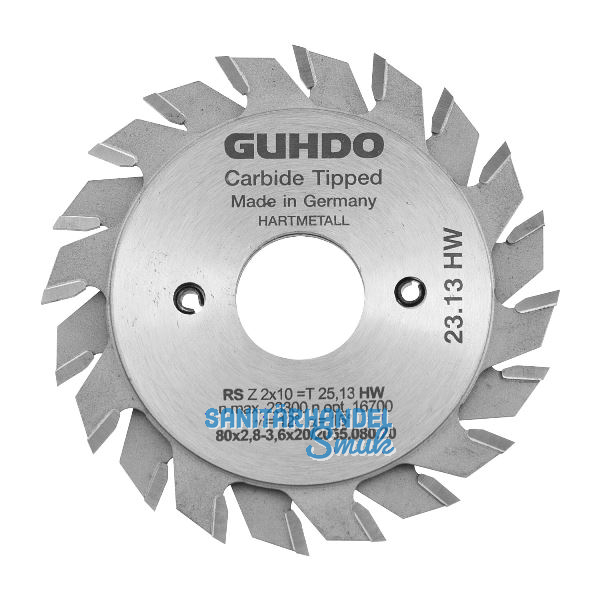 GUHDO HW-Ritzkreiss�geblatt f�r STRIEBIG 80x2,8-3,6x20 mm Z2x10 V/FZ