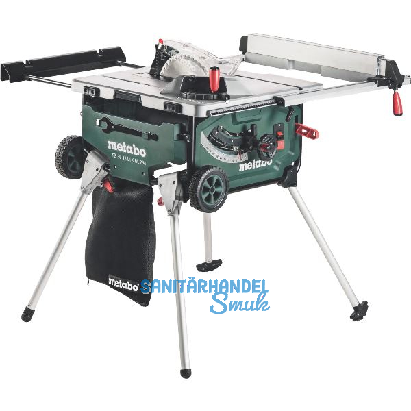 METABO Akku-Tischkreiss�ge TS 36-18 LTX BL 254 mit Unterg. u. Trolleyf., 2x18V