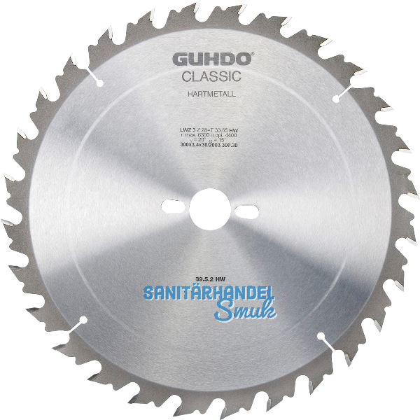GUHDO HW-Zuschneid-Kreiss�geblatt 315x3,4x30 mm Z28 WZ