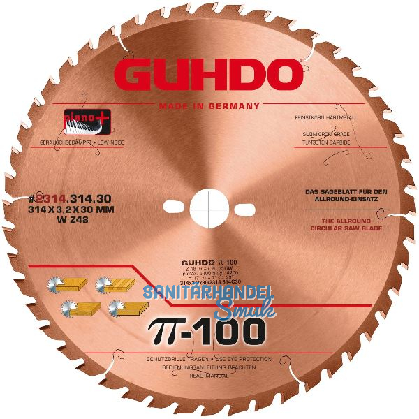GUHDO Allround-Kreiss�geblatt 314x3,2x30 mm Z48 WZ