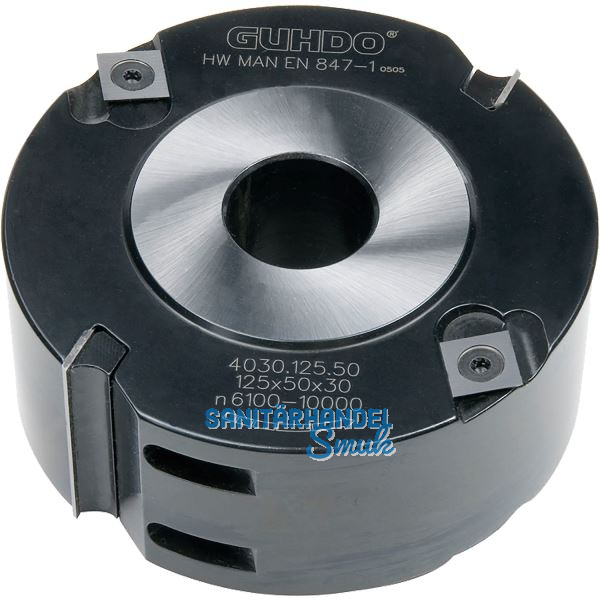 GUHDO Wendeplatten Falzkopf HW 125/50/30 mm