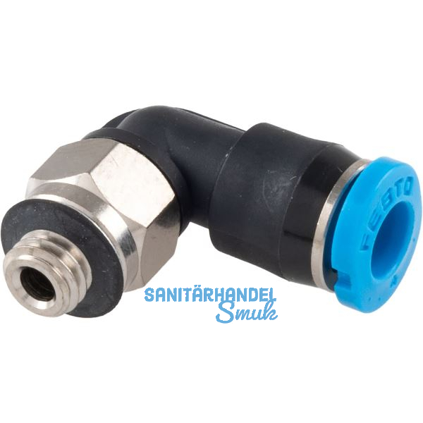Pneumatik Winkeleinschraubanschluss, Durchmesser DM 4 mm, M5