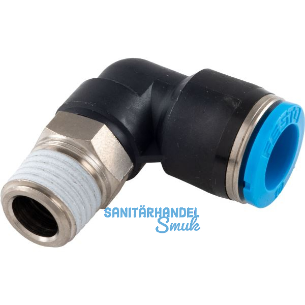 Pneumatik Winkeleinschraubanschluss, Durchmesser DM 10 mm, 1/4"