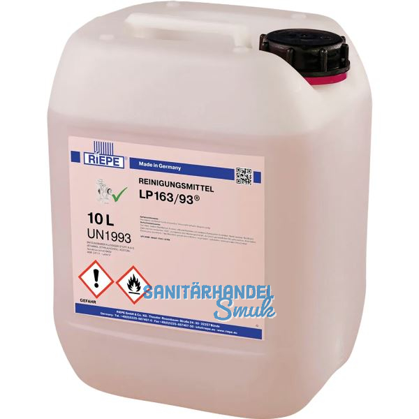 RIEPE Reinigungsmittel LP163/93 (UN 1993) 10 Liter zu Kantenanleimmaschinen