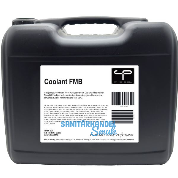 PHI OIL Longlife K�hlfl�ssigkeit Coolant FMB, 20 Liter