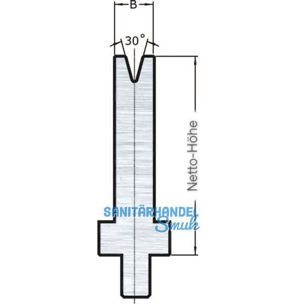 LVD Stone-Radius bei Standard 1-V-Matrize V=6 L=550 30� 250kN 12-teilig