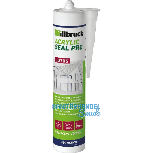 ILLBRUCK Bauanschlussfugen-Acryl LD705 20% 310ml, wei�