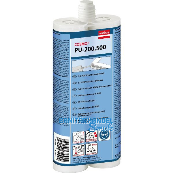 COSMO PU-200.500 2K-Eckwinkelklebstoff 2 x 310ml grau