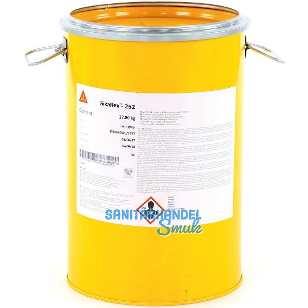 SIKA Konstruktionsklebstoff SIKA Sikaflex 252 1-K-PU-Klebstoff 23 Liter grau