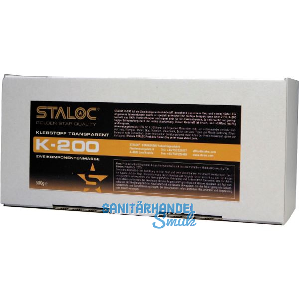 STALOC K-200 2K Klebstoff transparent 250g Kleber + 250g H�rter