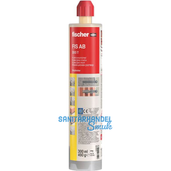 FISCHER FIS AB 300 T Injektionsm�rtel 300ml mit Bewertung f�r Beton und Mauer