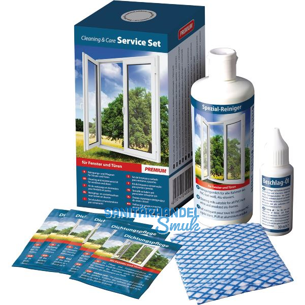 COSMO Cleaning&Care Pflege- und Wartungsset Premium f�r Fenster&T�ren
