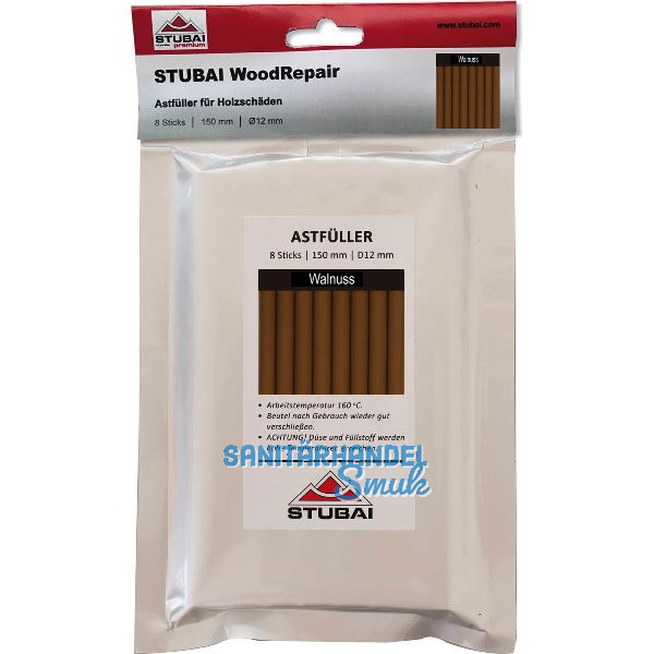 STUBAI WoodRepair 150 mm, 8 Sticks Walnuss