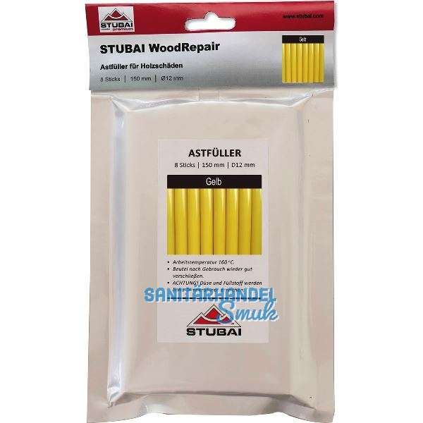 STUBAI WoodRepair 150 mm, 8 Sticks Gelb