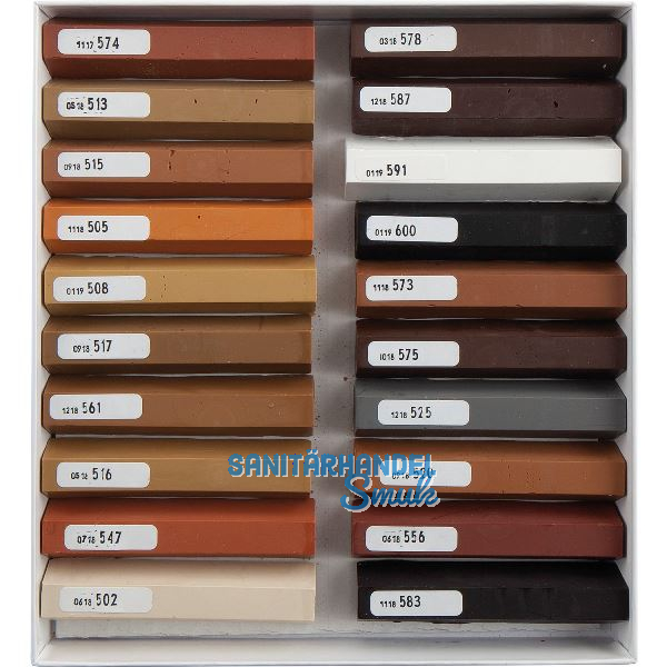 BAO Hartwachs wei�-schwarz - 20 Vollstangen