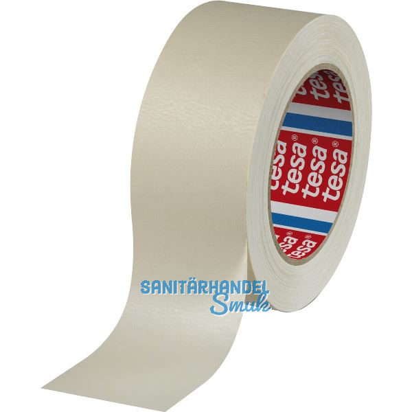 TESA Flachkreppklebeband 4316 beige, 50 mm x 50 Meter, bis 100 �C