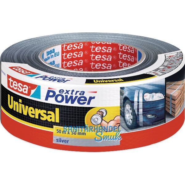 TESA Gewebeband extra Power 50mmX50 Meter, grau