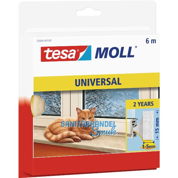 tesamoll� UNIVERSAL Schaumstoff 15 x 6mm x 6m wei�
