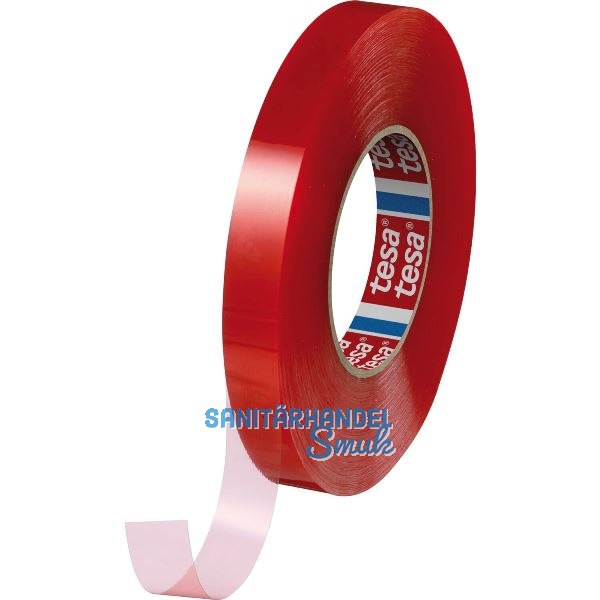 TESA doppelseitiges PET Klebeband 4965 transparent, 25mm x 50 Meter