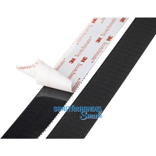 3M SJ 3526 selbstklebendes Hakenband 25mm x 45,7m schwarz