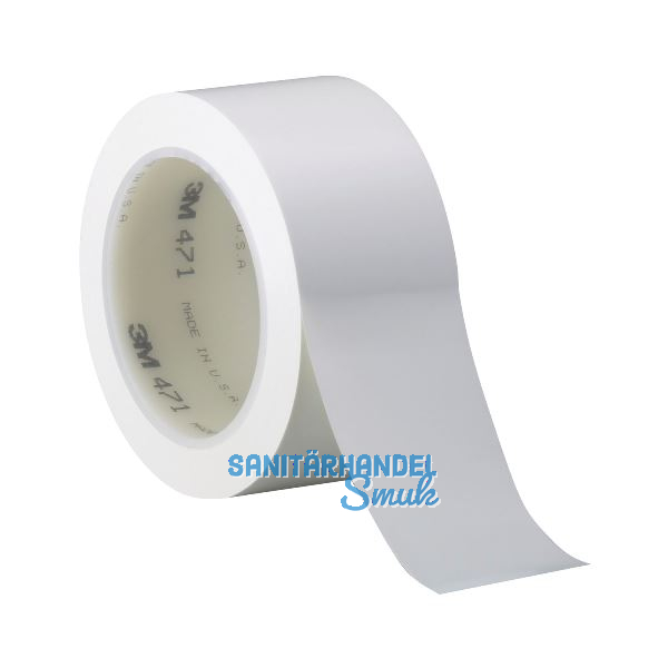 3M Weich-PVC-Klebeband 471 0,12mm x 50mm x 33m wei�