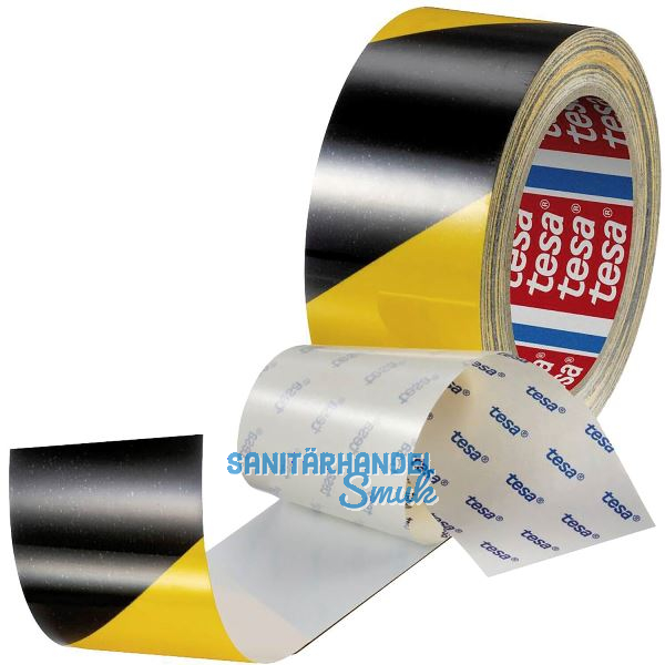 Tesa Anti-Scratch PET Bodenmar. schw/gelb 50mm/20m