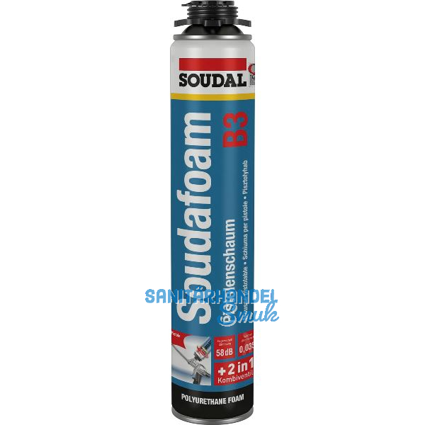 SOUDAL Pistolenschaum Soudafoam Gun B3 750ml, - 38L Ausbeute