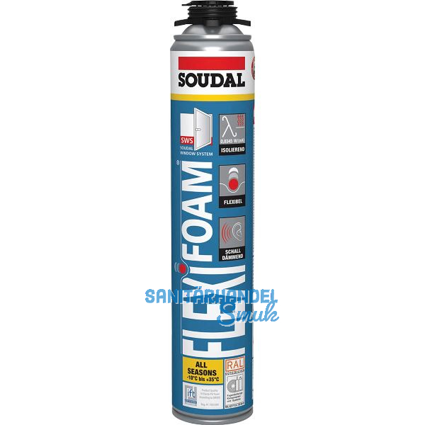 SOUDAL Pistolenschaum Flexifoam luftdicht B2 750ml, - 30L Ausbeute