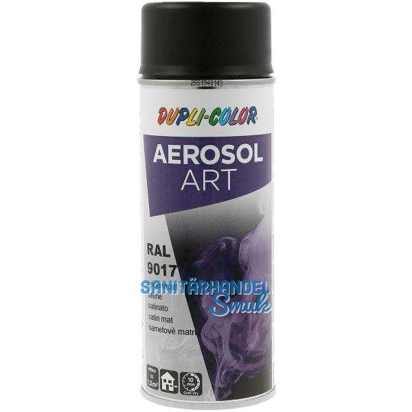 Dupli-Color Lackspray Aerosol Art 400ml verkehrsschwarz seidenmatt / RAL 9017