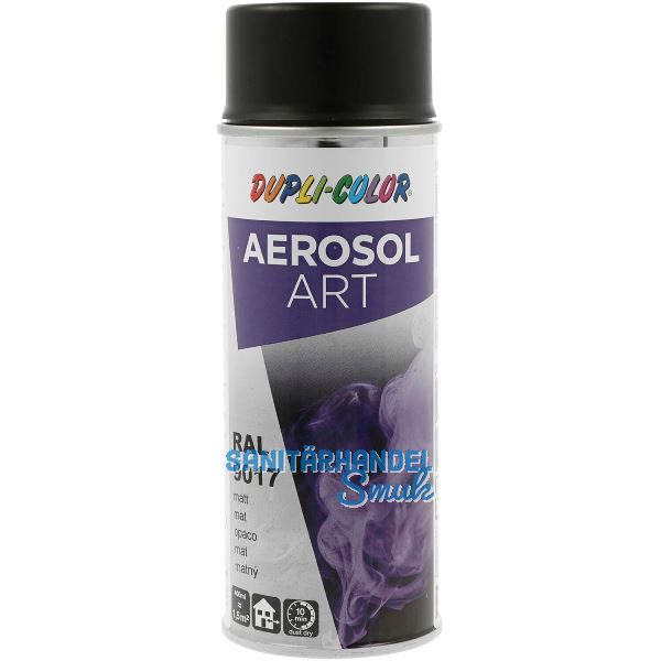 Dupli-Color Lackspray Aerosol Art 400ml verkehrsschwarz matt / RAL 9017