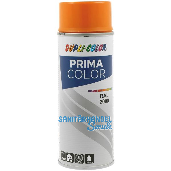 Dupli-Color Lackspray Prima 400ml, gelb orange gl�nzend / RAL 2000