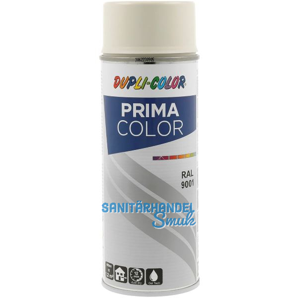 Dupli-Color Lackspray Prima 400ml, cremewei� gl�nzend / RAL 9001