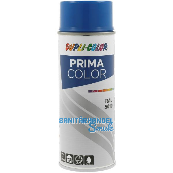 Dupli-Color Lackspray Prima 400ml, enzianblau gl�nzend / RAL 5010