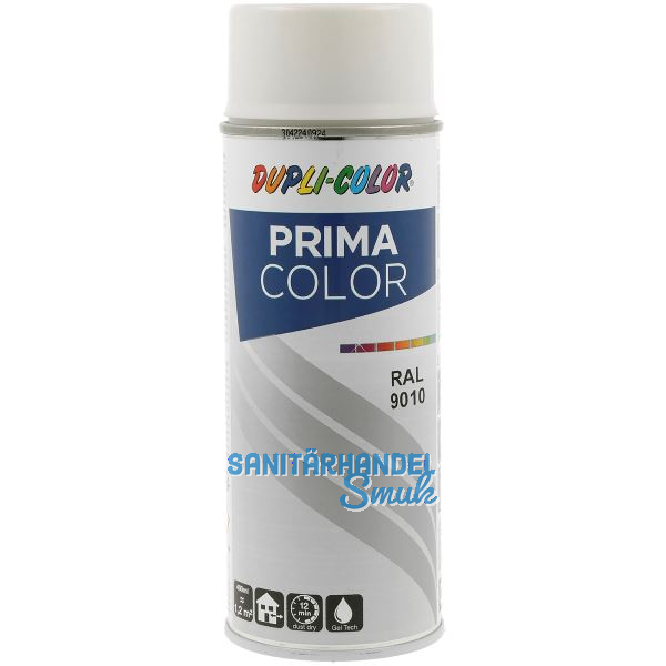 Dupli-Color Lackspray Prima 400ml, reinwei� gl�nzend / RAL 9010