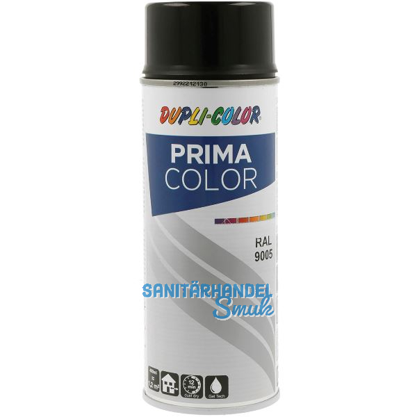 Dupli-Color Lackspray Prima 400ml, tiefschwarz matt / RAL 9005