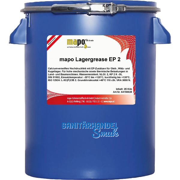 MAPO Hochdruckfett - LagerGrease EP2 25kg